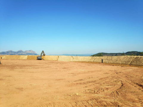 Situació actual de la part superior de l'abocador de Coll Cardús.